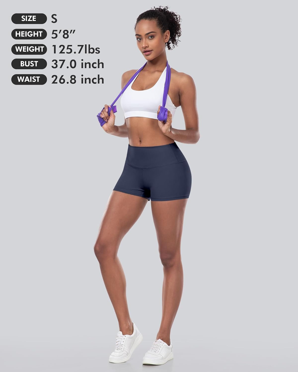 Workout Booty Spandex Shorts for Women, High Waist Soft Yoga Bike Shorts