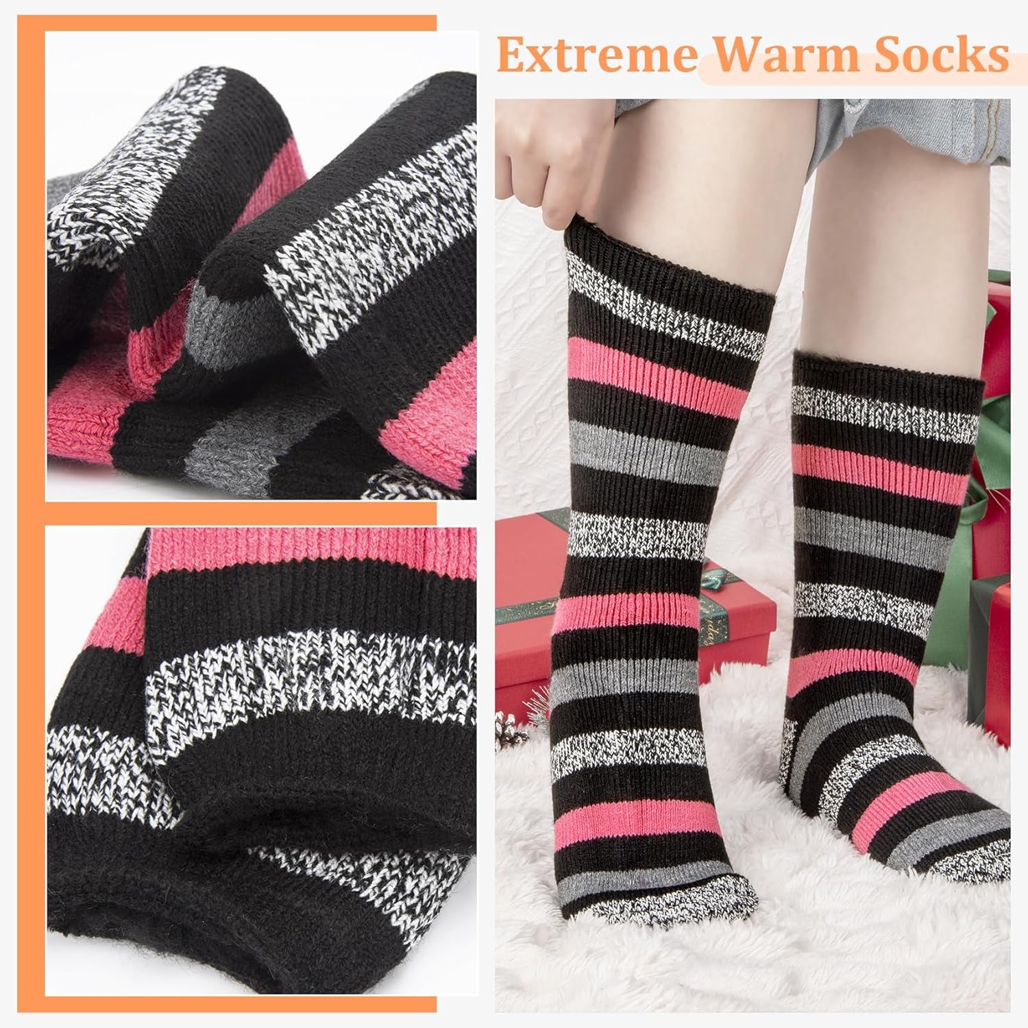 Thermal Socks for Women, Winter Warm Cold Weather Socks for Workout & Outdoor Activities